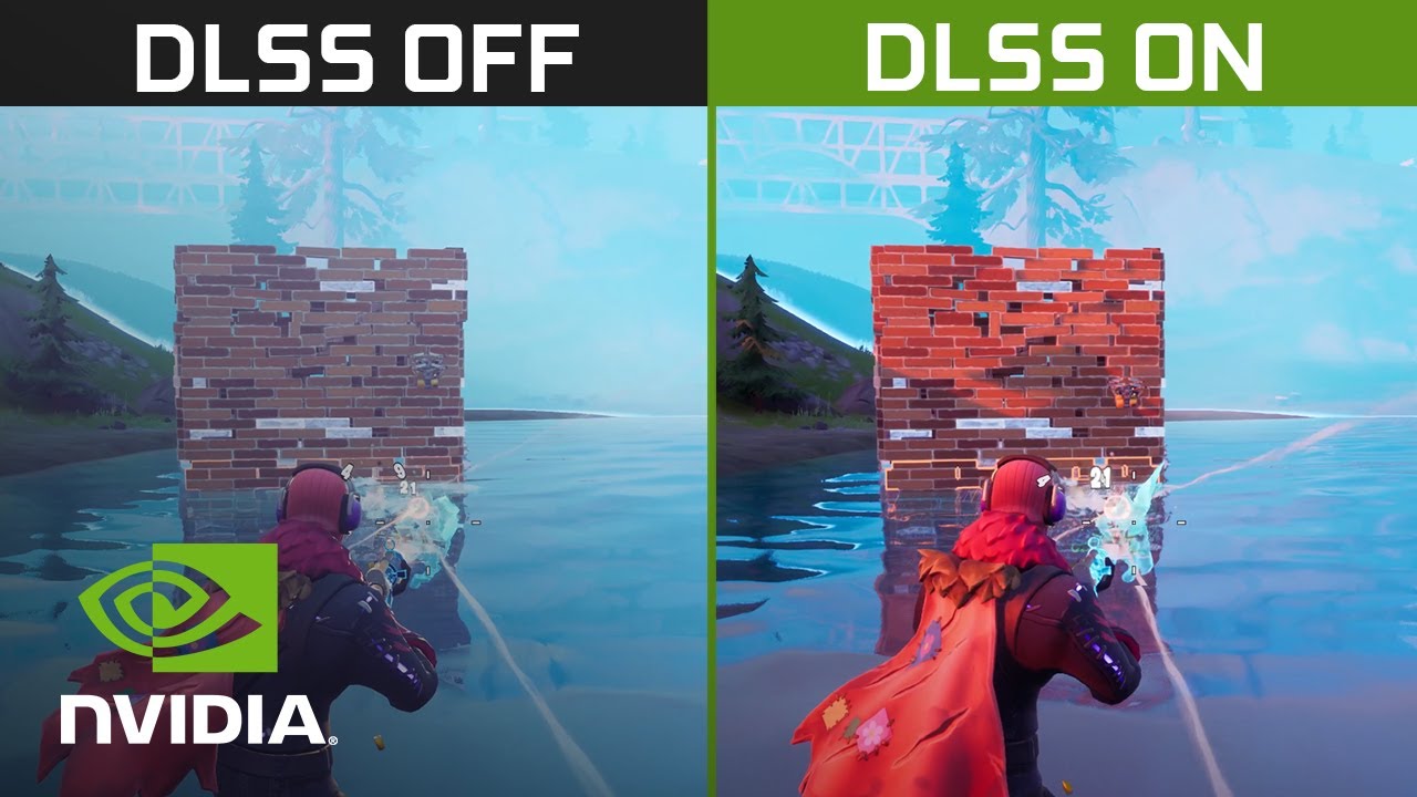 مقایسه Nvidia DLSS در Fortnite، روشن و خاموش می شود
