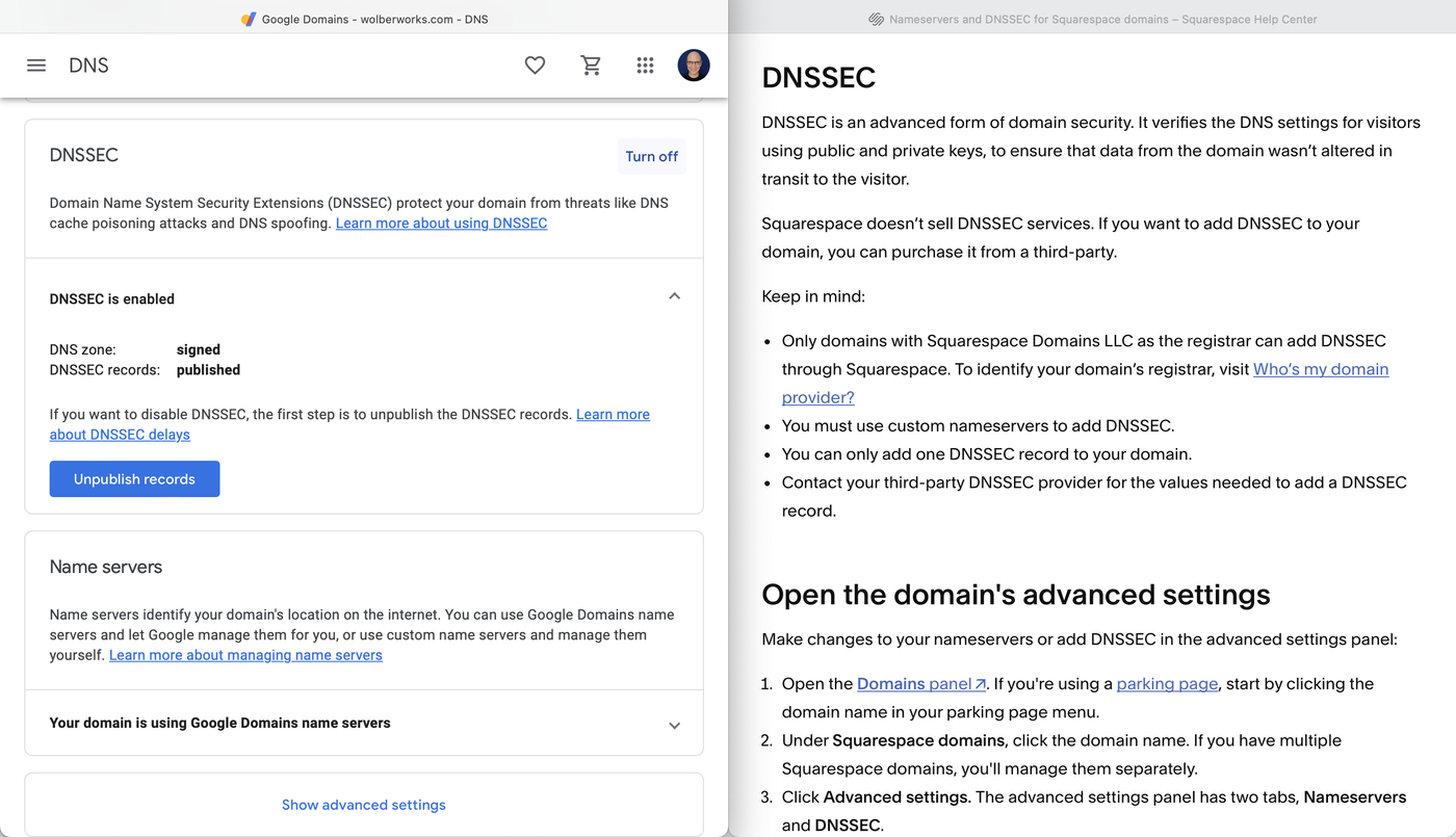 داشبورد DNSSEC 
