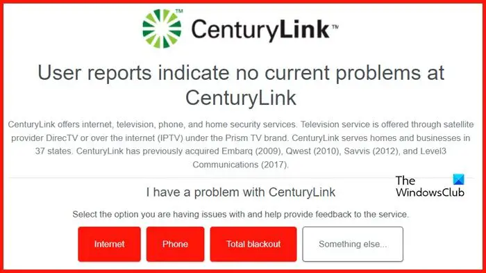 چگونه وضعیت قطعی CenturyLink را به صورت آنلاین بررسی کنیم؟