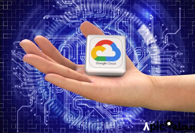 دستی که نماد Google Cloud را در دست دارد.