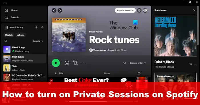 نحوه فعال کردن Private Sessions در Spotify
