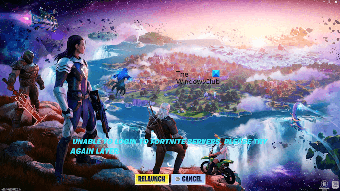 Unable to login to Fortnite servers