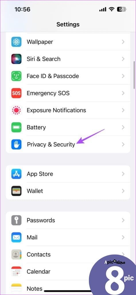 privacy and security settings iphone