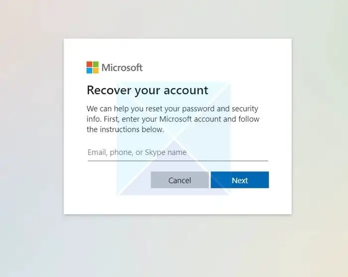 رمز عبور حساب مایکروسافت را بازیابی کنید