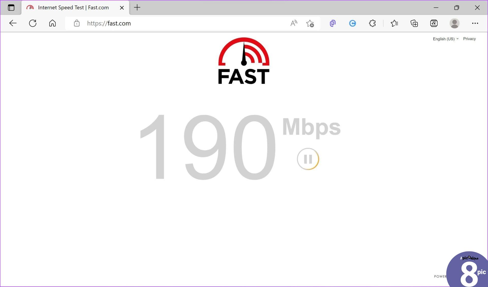 بررسی سرعت اینترنت Fast.com 1