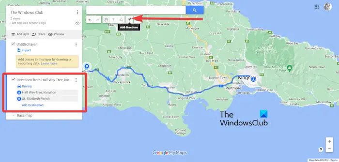 نقشه‌های من مسیرها را اضافه کنید نقشه‌های Google