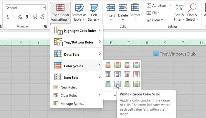 How to create a heatmap in Excel
