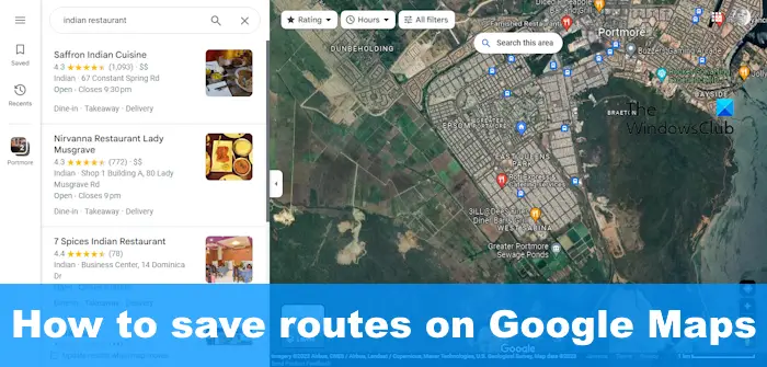 نحوه ذخیره مسیرها در Google Maps