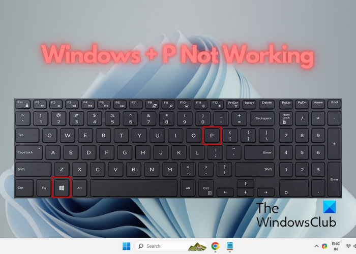 Windows + P کار نمی کند
