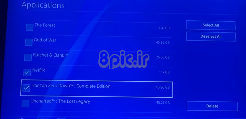 deleting games and apps on PS4