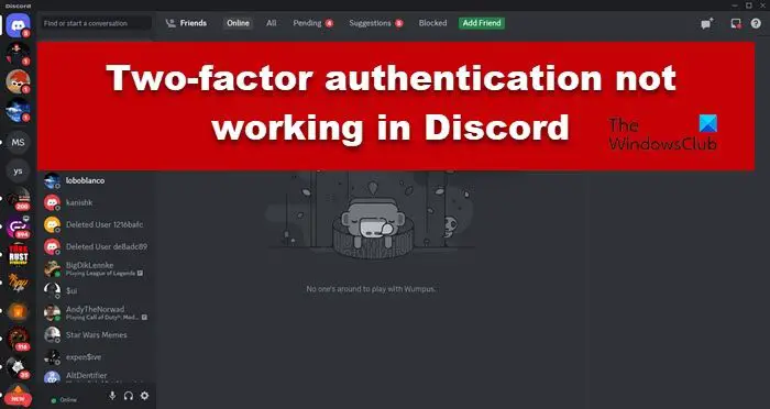 احراز هویت دو مرحله ای در Discord کار نمی کند