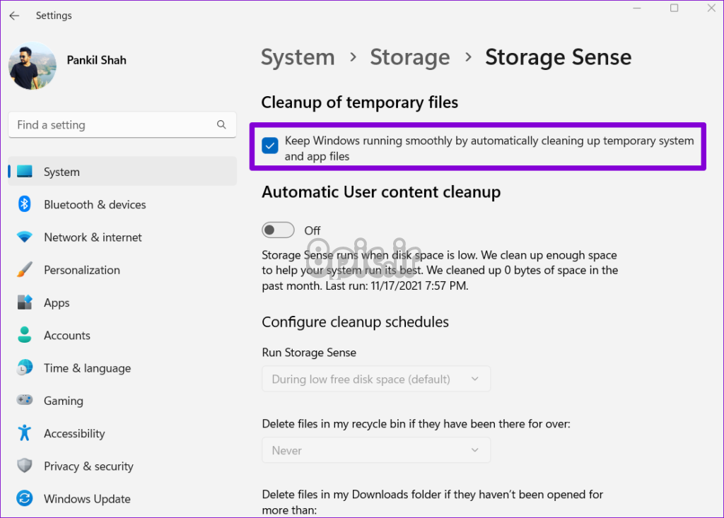 از Storage Sense برای حذف فایل های موقت در ویندوز استفاده کنید