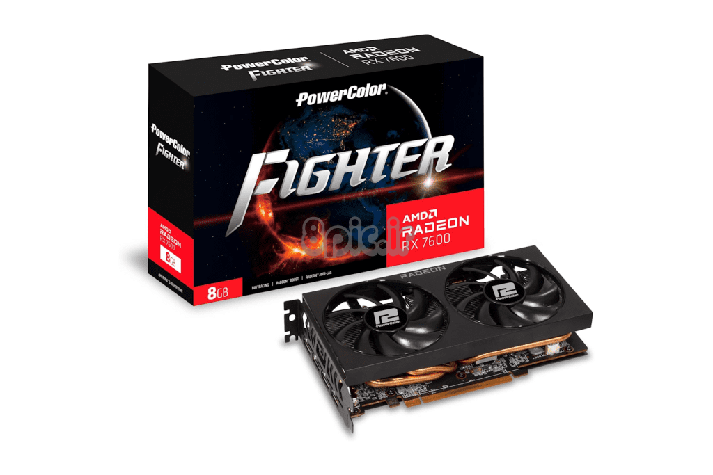 PowerColor Fighter AMD Radeon RX 7600 بهترین کارت گرافیک های مقرون به صرفه