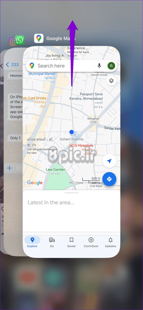 Google Maps را در آیفون ببندید
