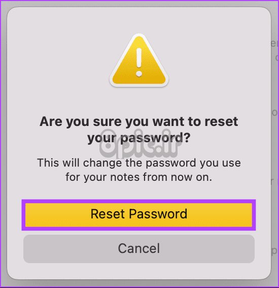 روی ریست Password کلیک کنید