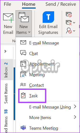 نحوه ایجاد وظایف در Microsoft Outlook 8