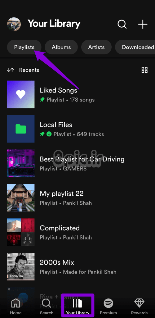 لیست پخش در Spotify