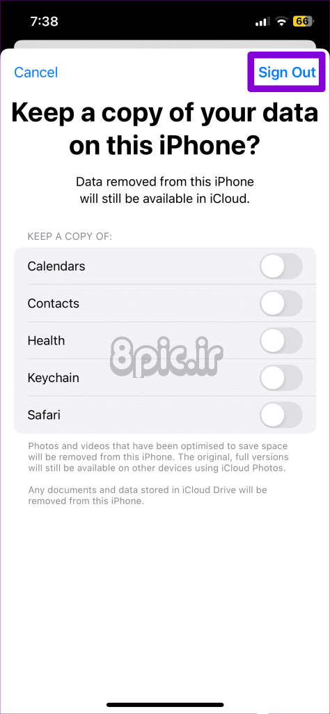 خروج از Apple ID را در آیفون تأیید کنید
