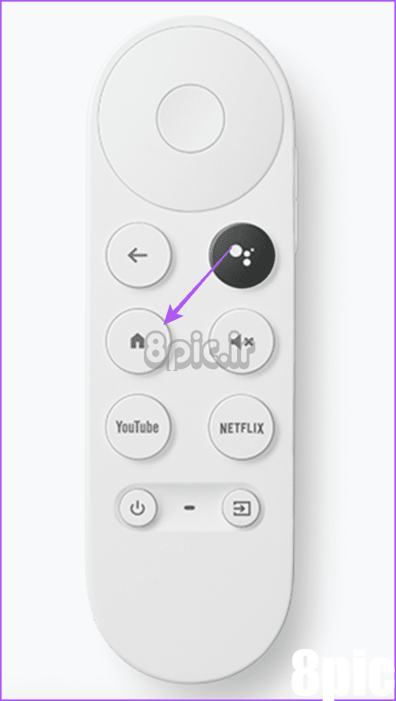 دکمه خانه کنترل تلویزیون گوگل
