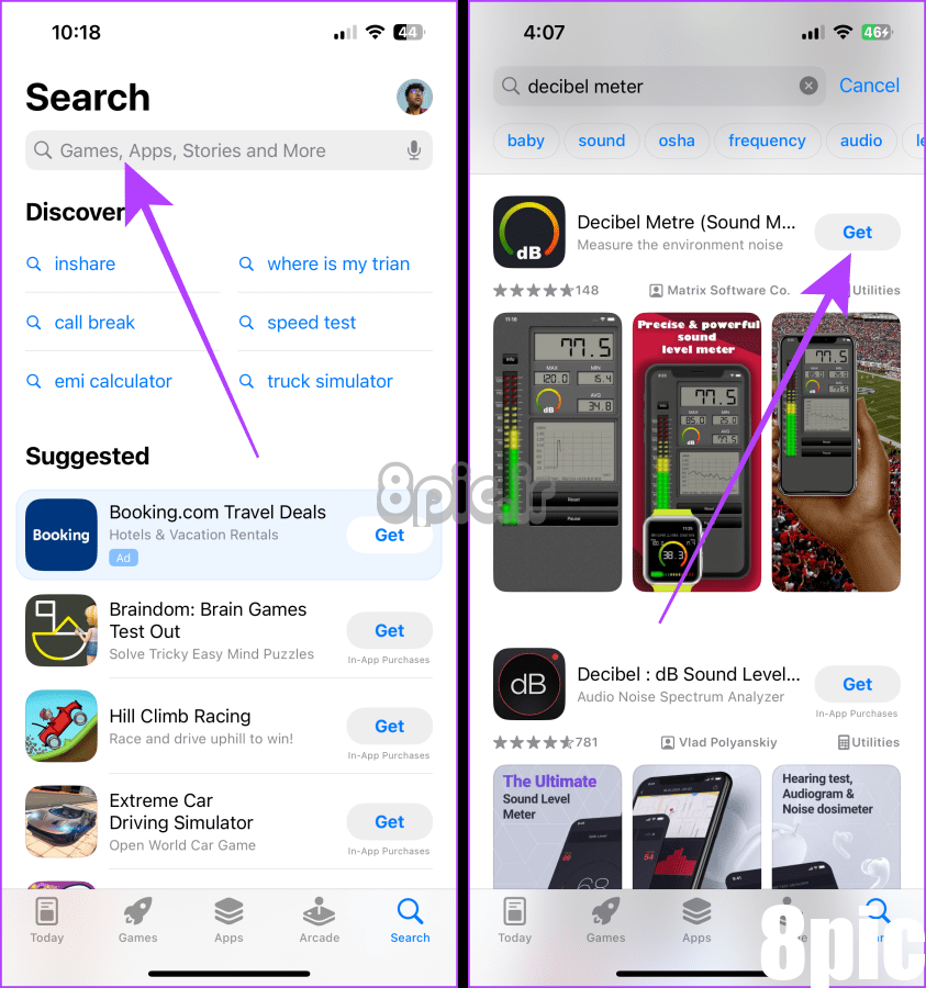 جستجو در فروشگاه App iPhone