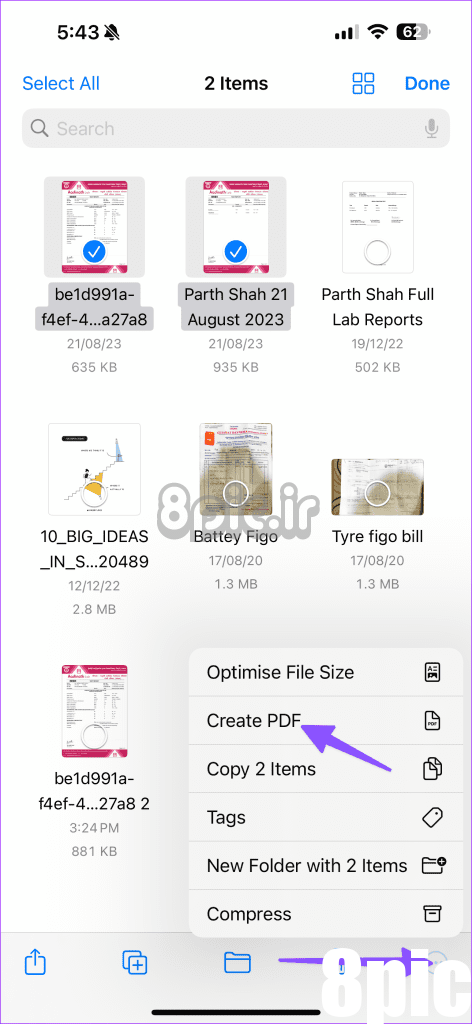 ادغام فایل های PDF در iPhone و iPad 3