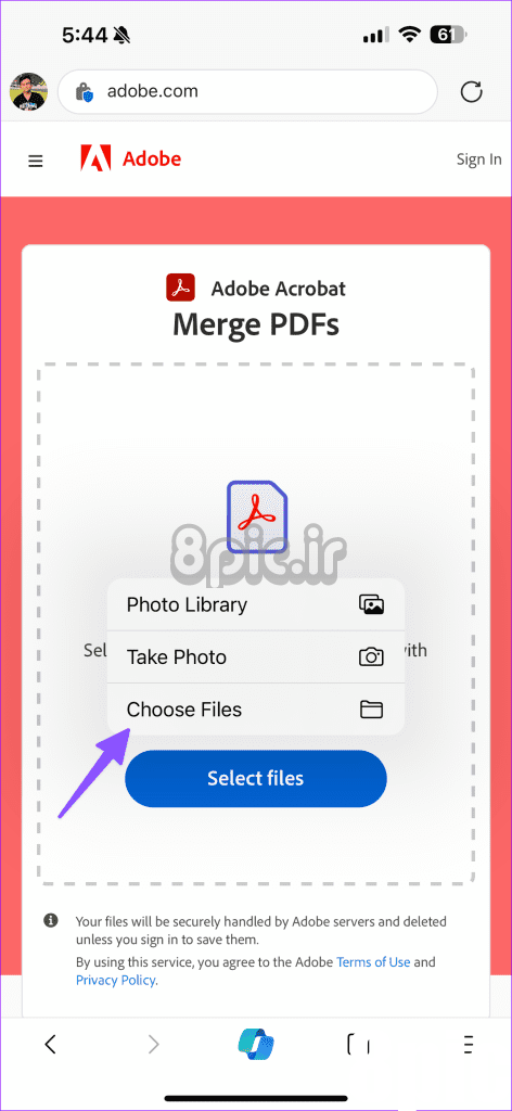 ادغام فایل های PDF در iPhone و iPad 13