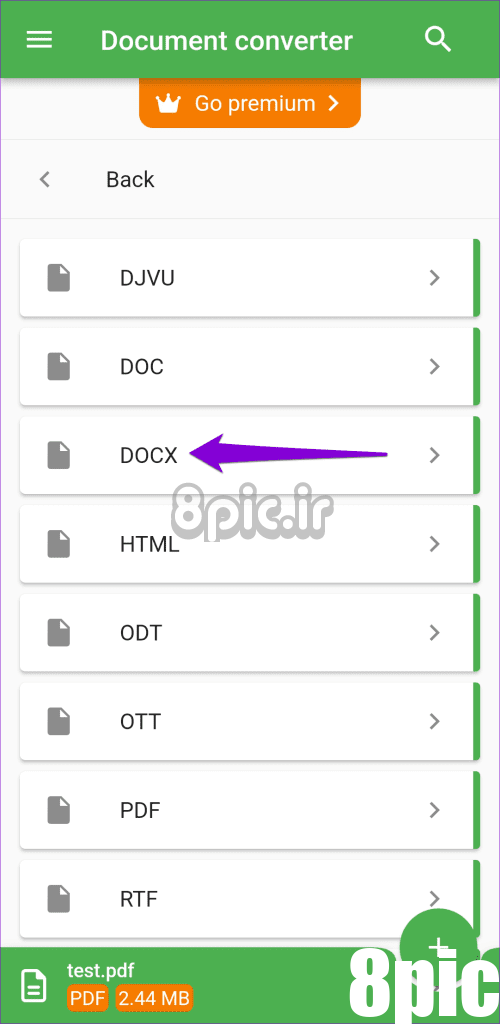 با استفاده از برنامه تبدیل فایل در اندروید، PDF را به DOCX تبدیل کنید