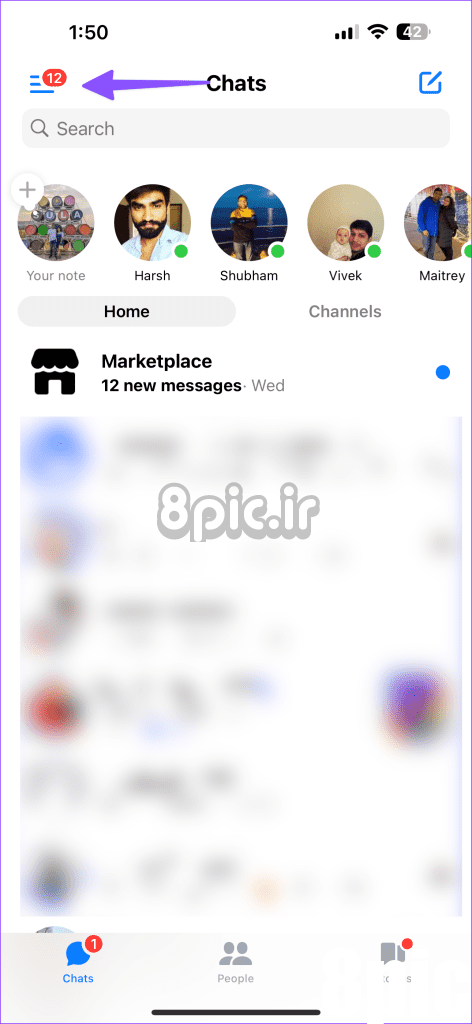 پیام‌های Facebook Marketplace در مسنجر 1 نشان داده نمی‌شوند