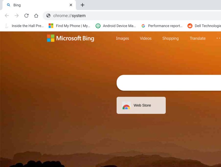 باز کردن اطلاعات سیستم در سیستم عامل Chrome.