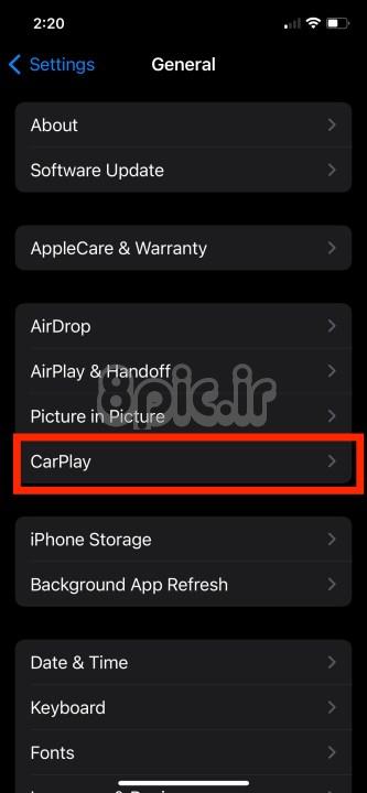 چگونه موسیقی اپل را از پخش خودکار ios carplay 1 متوقف کنیم